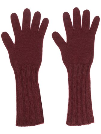 Pringle Of Scotland Ribbed Long Gloves