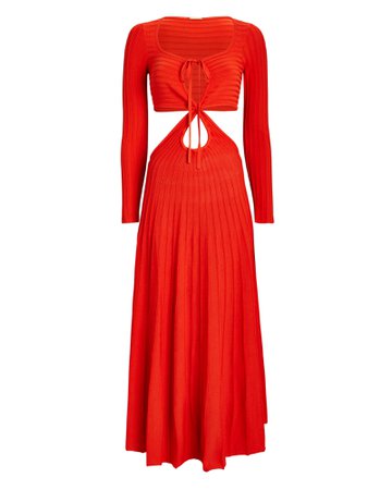 Cult Gaia Fergie Midi Dress In Red | INTERMIX®