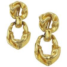 gold chunky earrings - Google Search