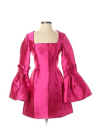 ASOS 100% Polyester Solid Pink Cocktail Dress Size 4 - 53% off | thredUP