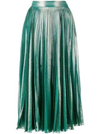 Gucci Pleated Metallic Skirt | Farfetch.com