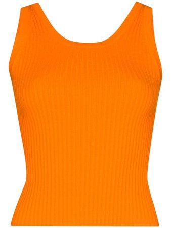Shop orange Materiel ribbed knit tank top with Express Delivery - Farfetch