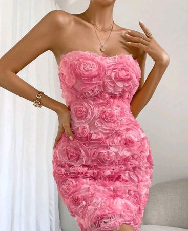 3d Rosy Dress