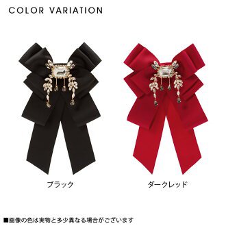 dreamv: ヘアーアクセサリーラグジュアリ end ribbon work handmade bijou fashion black dark red black red F Lady's dream fine-view 1201 ◆ 12/03 shipment plan | Rakuten Global Market