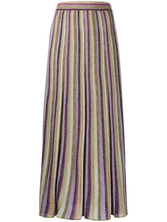 Purple & green M Missoni metallic striped skirt 2DH001532K006R - Farfetch