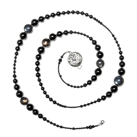 Nights with Nepenthe. Black Moonstone Ritual Strand. – Blood Milk Jewels