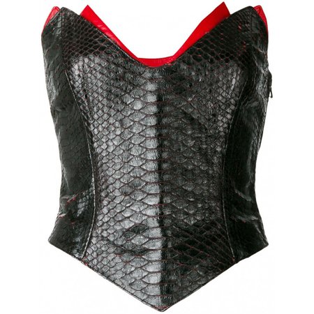 Python corset Thierry Mugler Black size 42 FR in Python - 7901799