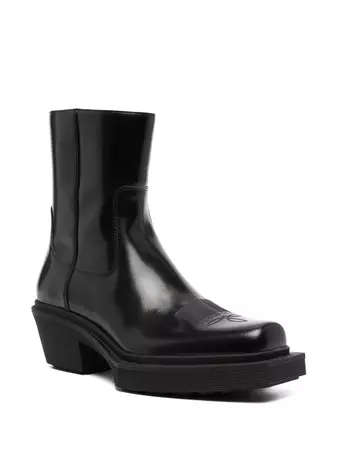 VETEMENTS polished-finish Ankle Boots - Farfetch