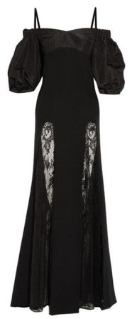 Alessandra Rich Lace and Moire-Paneled Silk-Blend Gown ($1,425)