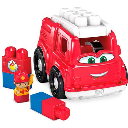 Mega Bloks First Builders Freddy Firetruck with Big Building Blocks, Building Toys for Toddlers (6 Pieces) - Walmart.com - Walmart.com