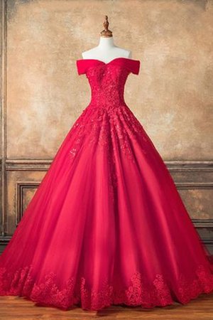 49%OFF Princess Formal Red Ball Gown Short Sleeves Natural Waist Appliques Sequins Prom Dresses 2019 – lolipromdress.com