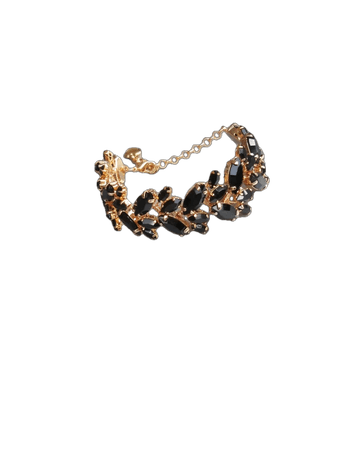 Black crystal bridal bracelet, Premium European Crystal leaf vine bracelet, Wedding crystal rhinestone bracelet in gold, rose gold or silver