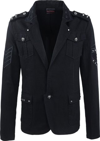 Gothic blazer with studs and epaulettes