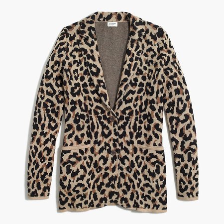 Leopard sweater-blazer