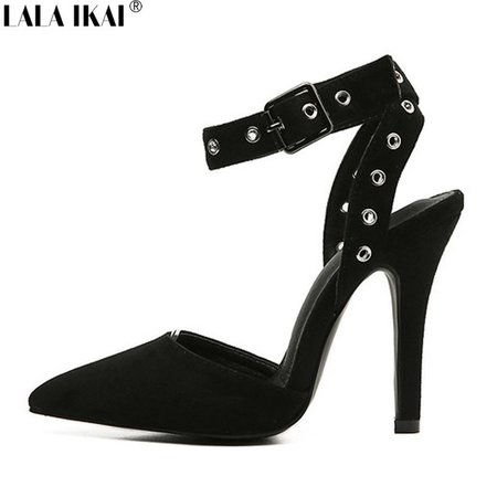 LALA IKAI High Heels Sandals For Women Pointed Toe Buckle Shoes Summer Shoes Sexy Party Ladies Heels Sandals