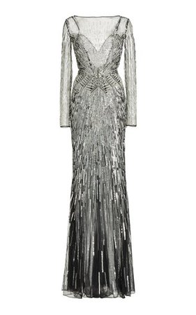 Starlight Sequined Chiffon Gown By Zuhair Murad | Moda Operandi