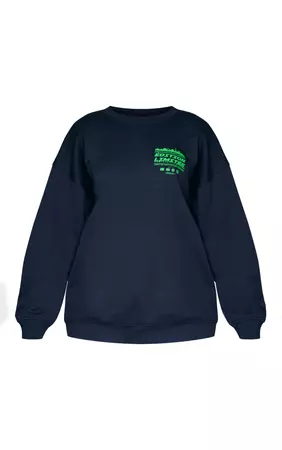 Black Limited Edition Print Sweatshirt | Tops | PrettyLittleThing USA