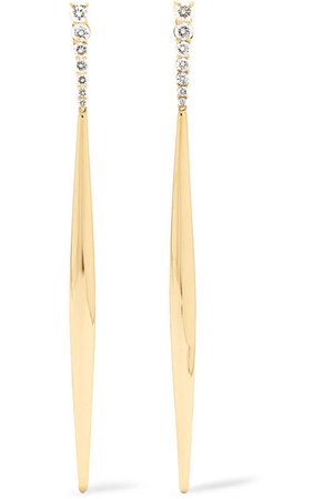 Melissa Kaye | Aria 18-karat gold diamond earrings | NET-A-PORTER.COM