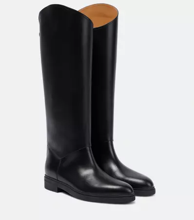 Kilda Leather Knee High Boots in Black - Loro Piana | Mytheresa