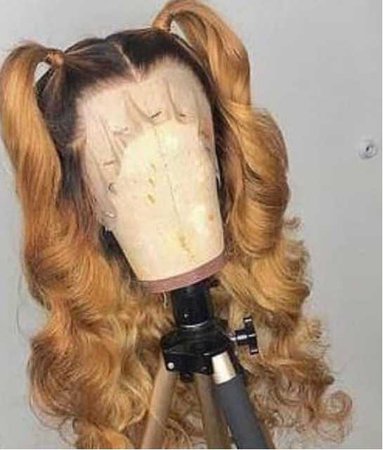 light brown curly half up half down lace wig