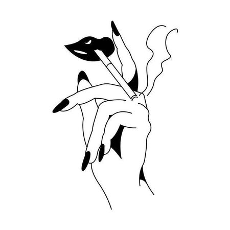 girl hand holding cigarette drawing - Búsqueda de Google