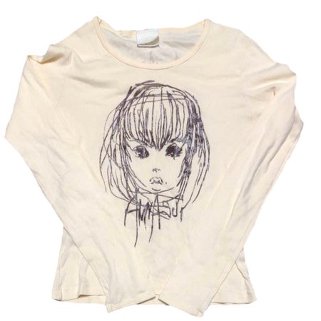 anna sui girl illustration shirt