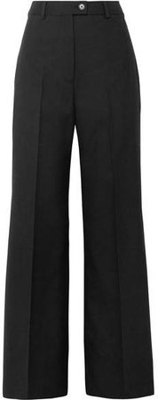 Modern Wool Wide-leg Pants - Black