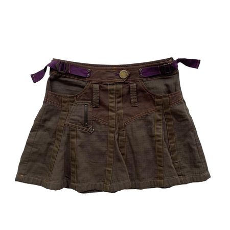 Women's Brown and Purple Skirt | Depop
