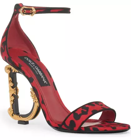 Dolce&Gabbana Keira Baroque DG Heel Sandal | Nordstrom