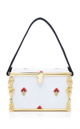 Emmeline White Floral Box Bag — Markarian