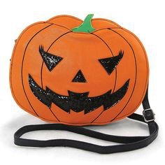 Halloween Jack O Lantern Pumpkin Cross Body Bag Purse