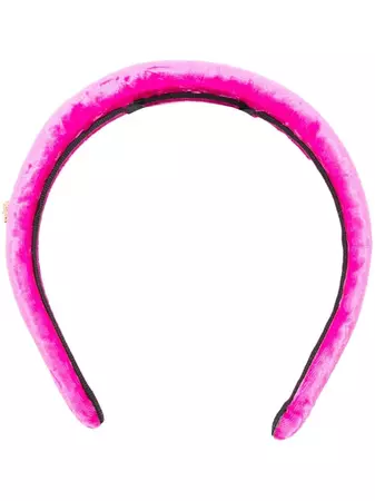 Versace Medusa Head-plaque Velvet Hairband - Farfetch