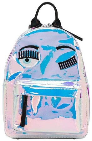 winking eyes holographic backpack