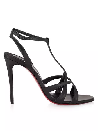 Shop Christian Louboutin Tangueva 125MM Strappy Leather Sandals | Saks Fifth Avenue