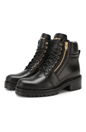Женские черные кожаные ботинки army BALMAIN — купить за 79950 руб. в интернет-магазине ЦУМ, арт. SN1C154/LVHG
