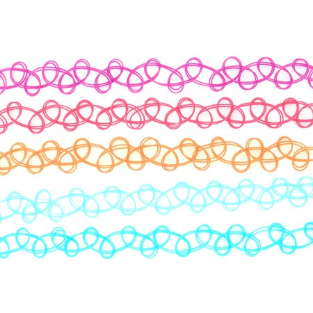 Summer Tattoo Choker Necklaces - 5 Pack | Claire's US