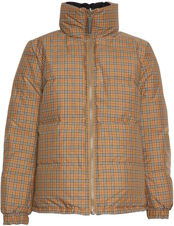 Vintage Check reversible puffer jacket