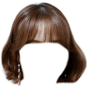 Short Brown Hair PNG Bangs