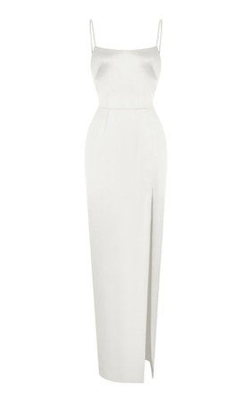 White dress with slit