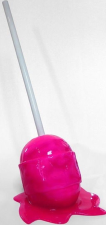 pink lollipop candy