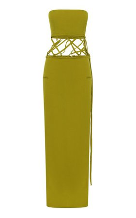Tie-Detailed Wool Strapless Maxi Dress By Christopher Esber | Moda Operandi