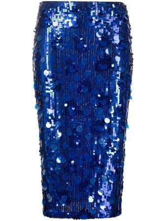 P.A.R.O.S.H. Guilty Sequinned Pencil Skirt