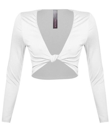KNOT LONG SLEEVE CROP TOP – Undressed Fashion