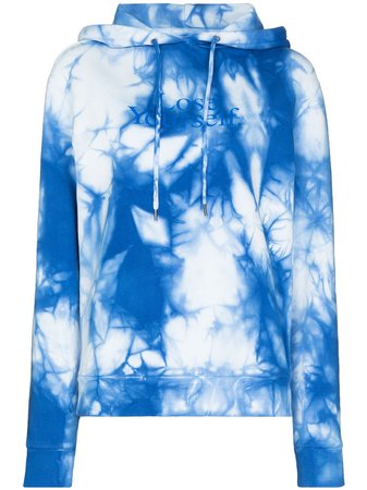 Shop blue Paco Rabanne Lose Yourself tie-dye hoodie with Express Delivery - Farfetch