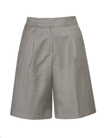 Grey Long Bermuda Shorts