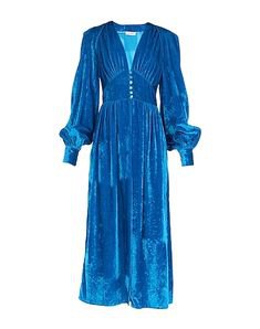 blue velvet dress long sleeve
