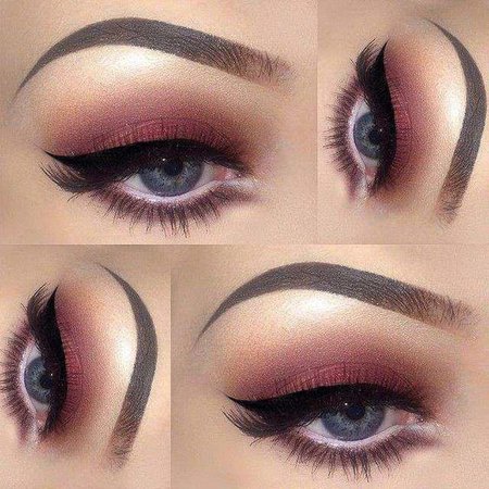 burgundy smokey eye makeup