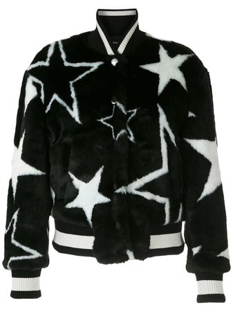 Dolce & Gabbana faux-fur Star Print Bomber Jacket - Farfetch