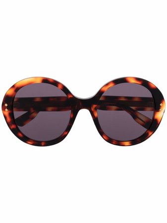 Shop Gucci Eyewear oversized-frame tortoiseshell sunglasses with Express Delivery - FARFETCH