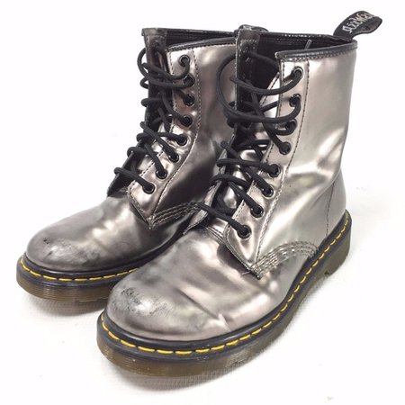 Dr. Martens Shoes | Dr Martens Iced Metallic Boots silver 46w Size 7 | Poshmark